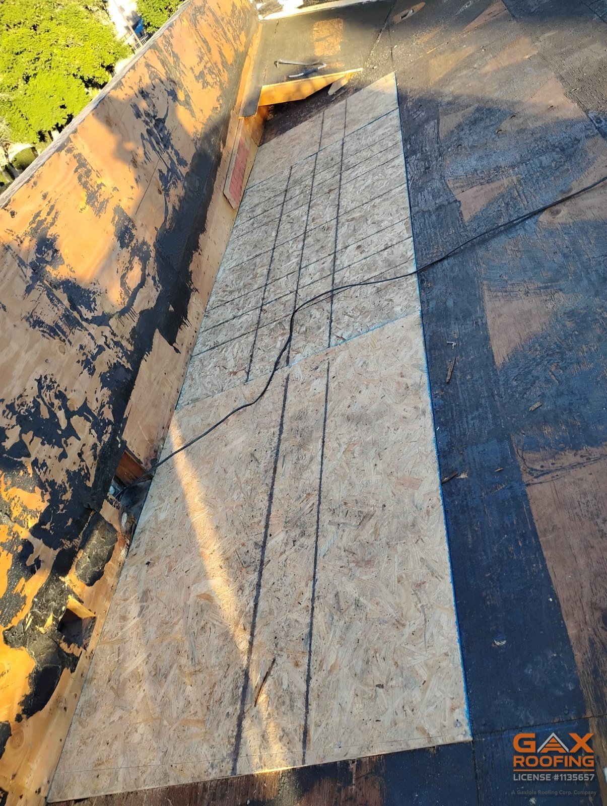 Polyglass Polyfresko granulated cap sheet on a low slope commercial roof in Redlands, CA