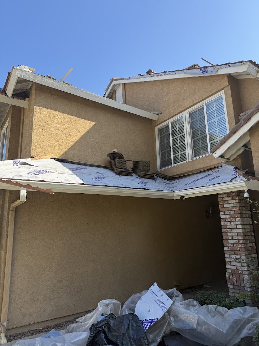 Tile lift-and-relay batens exposed