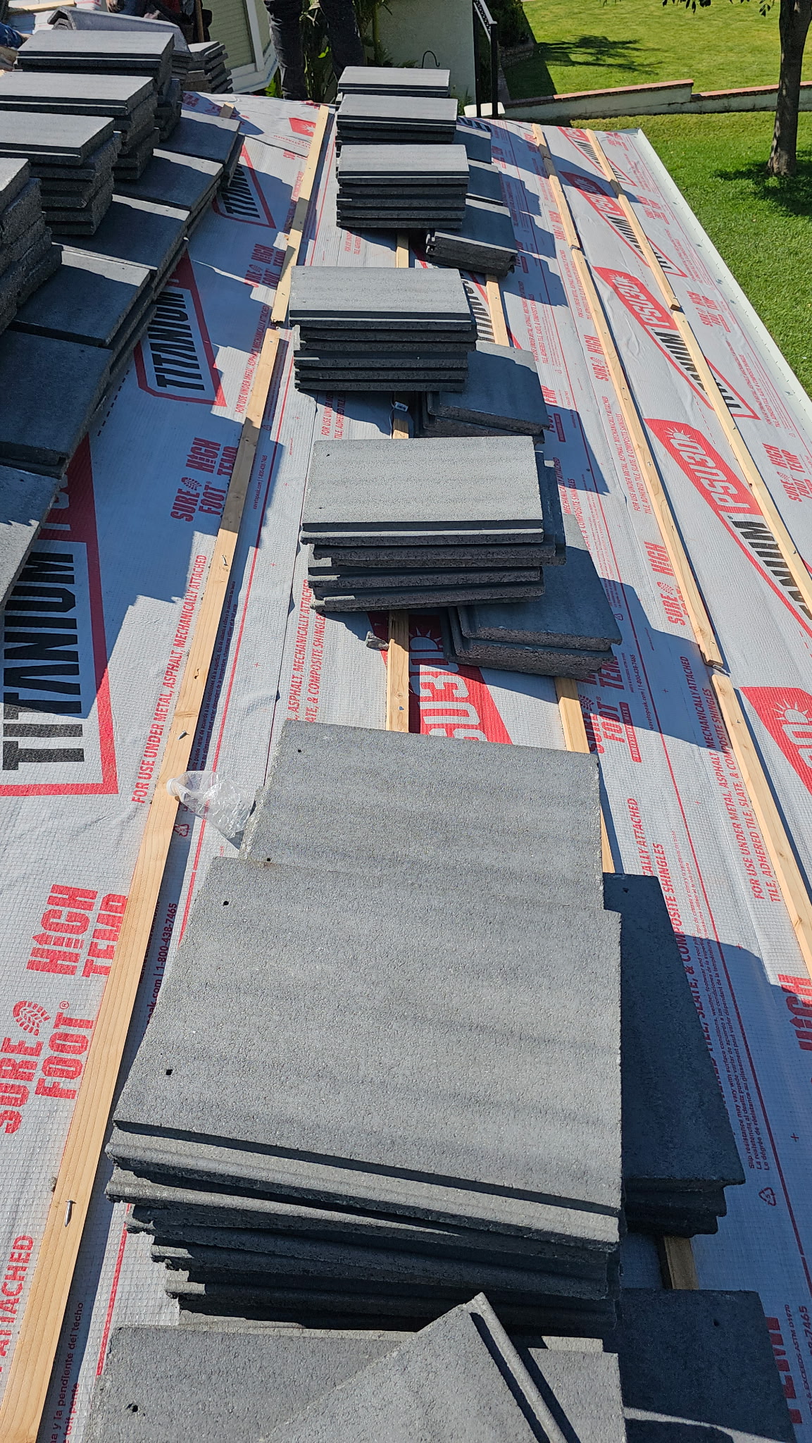 Tile roof installation finished GAX Roofing