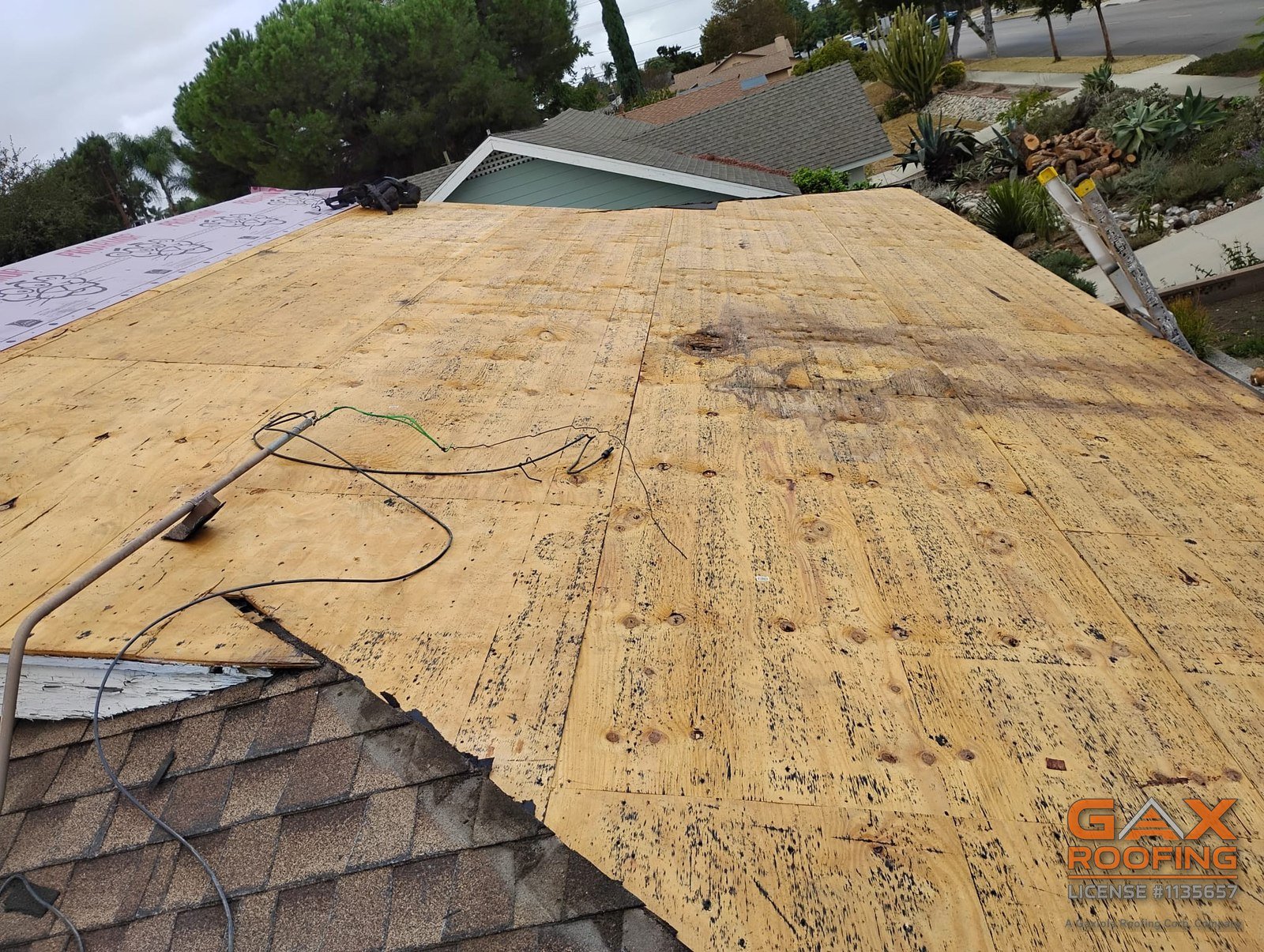 New OSB decking installed over an Upland roof before underlayment