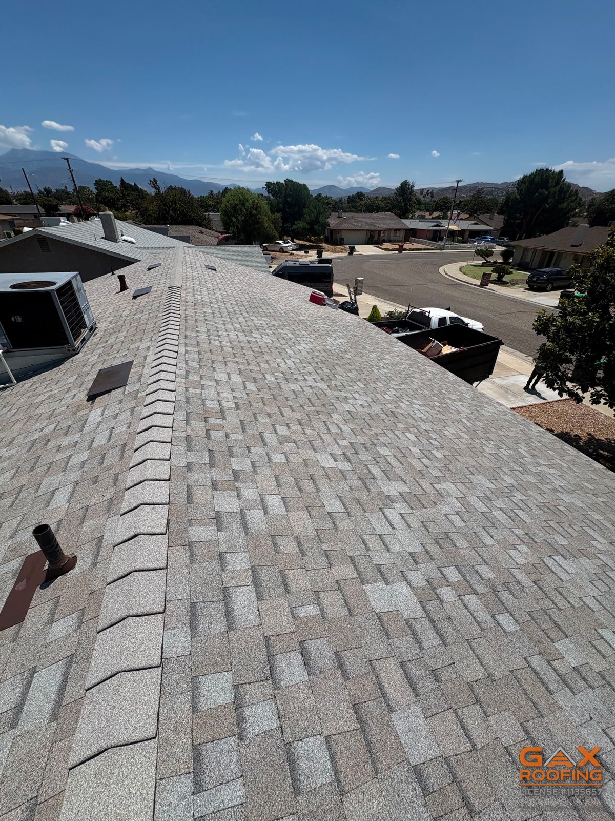 Finished shingle roof with proper venting by GAX Roofing