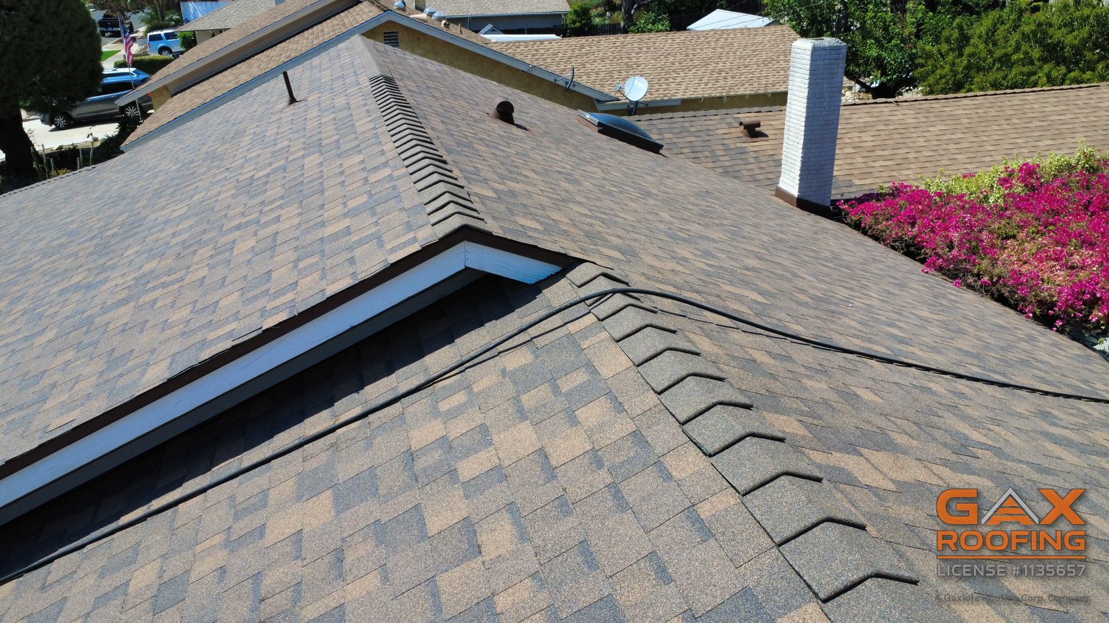 Completed shingle roof replacement by GAX Roofing