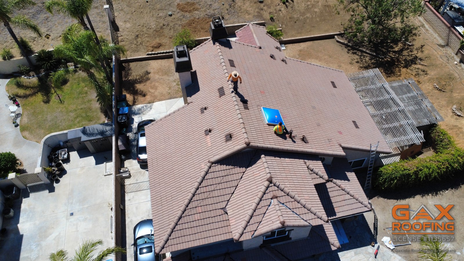 GAX tile roof work in Riverside CA